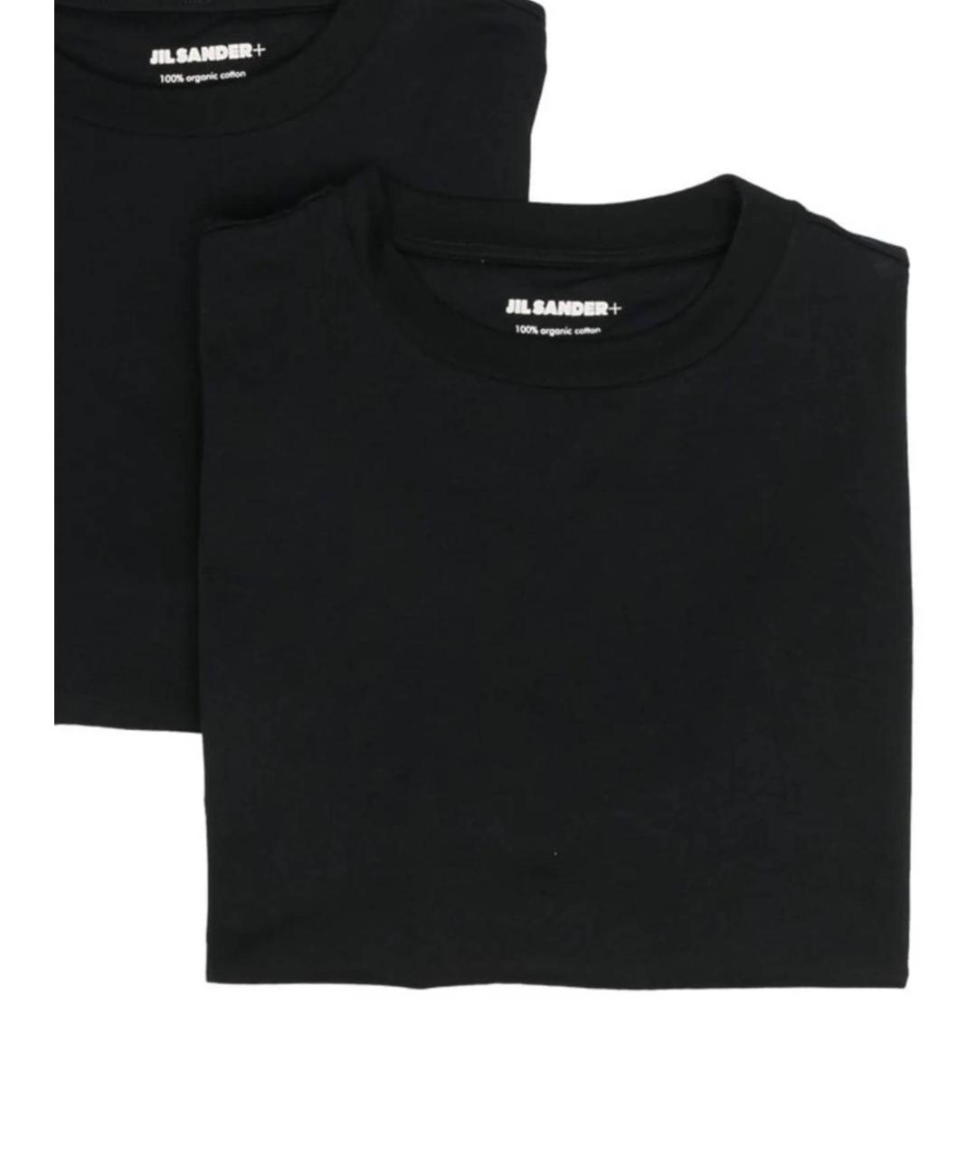 JIL SANDER Черная хлопковая футболка, фото 2