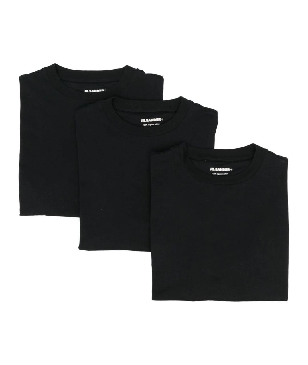 JIL SANDER Черная хлопковая футболка, фото 1