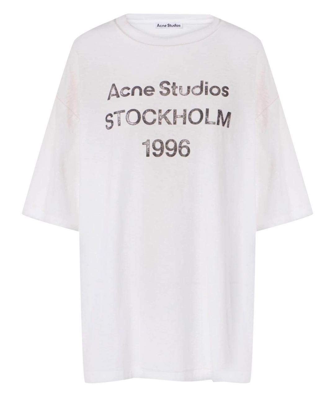 ACNE STUDIOS Белая хлопковая футболка, фото 1