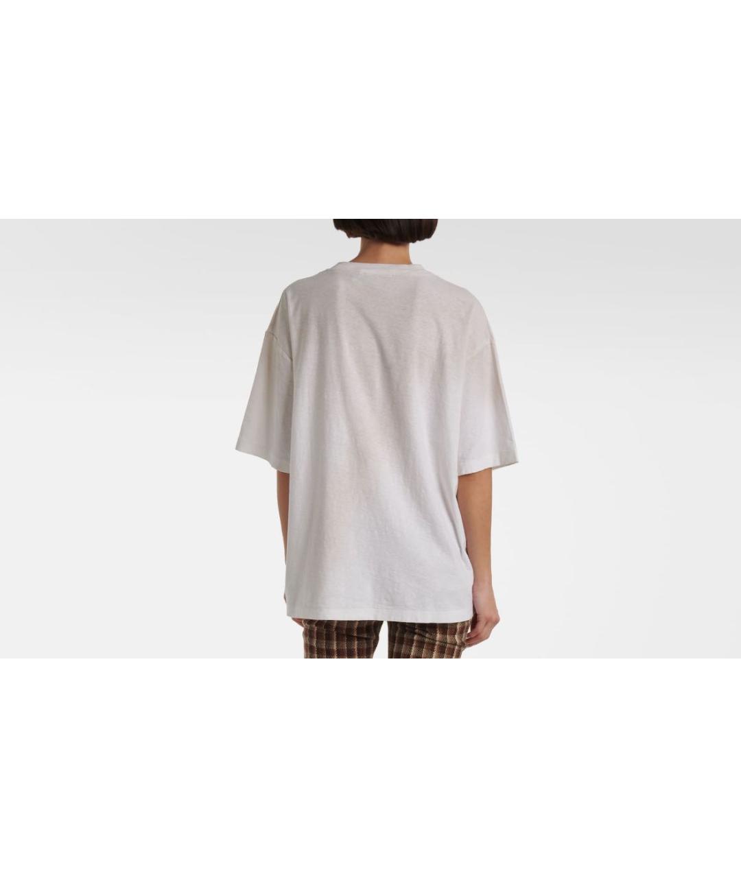 ACNE STUDIOS Белая хлопковая футболка, фото 2