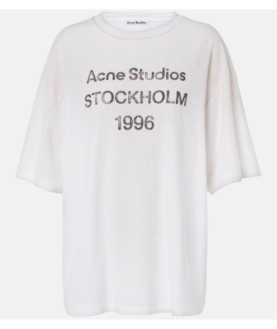 ACNE STUDIOS Белая хлопковая футболка, фото 9