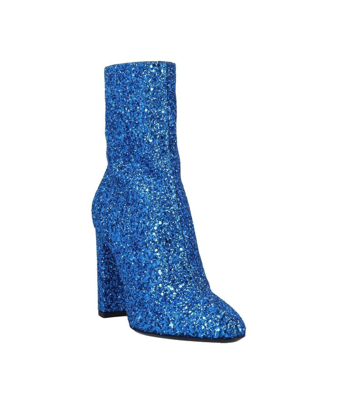 SAINT LAURENT Синие ботильоны, фото 2