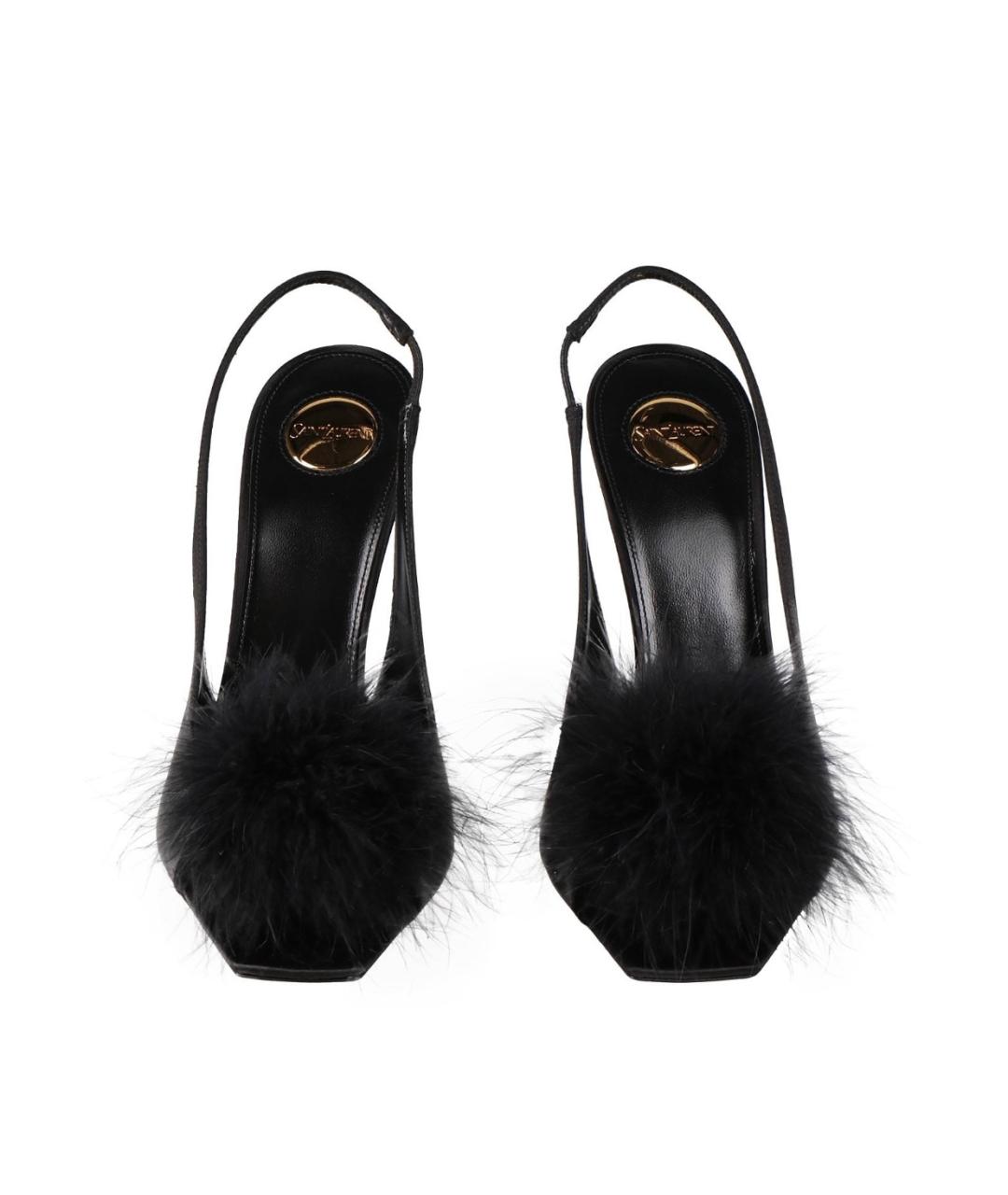 SAINT LAURENT Черные мюли, фото 9