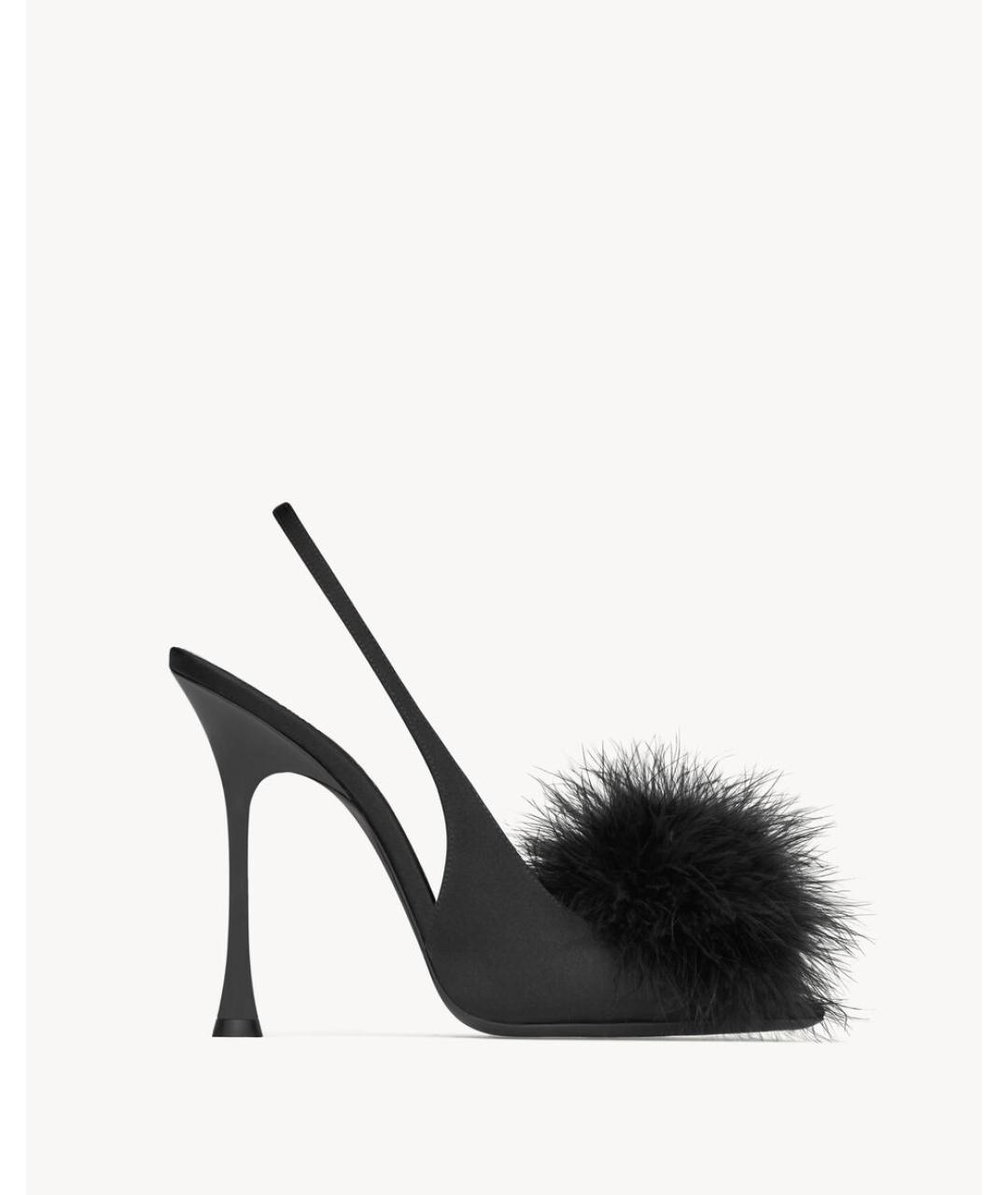 SAINT LAURENT Черные мюли, фото 8
