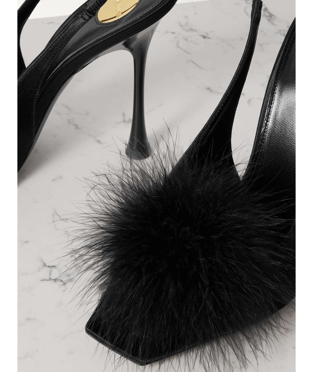 SAINT LAURENT Черные мюли, фото 5