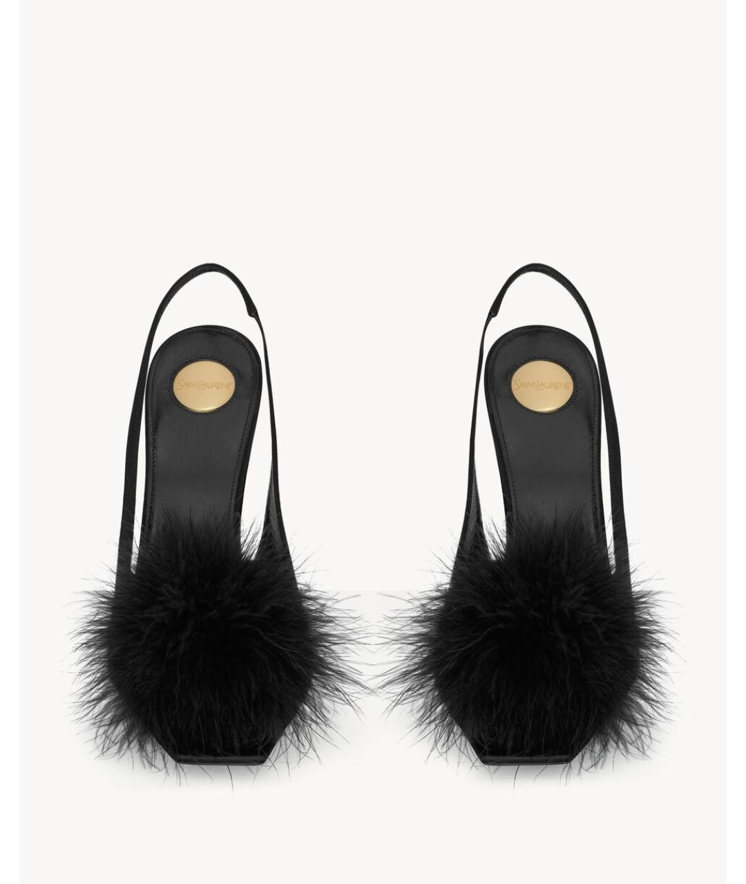 SAINT LAURENT Черные мюли, фото 6