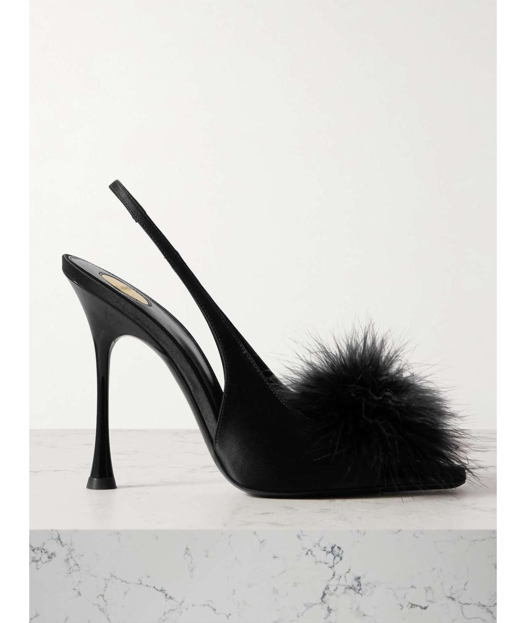 SAINT LAURENT Черные мюли, фото 3