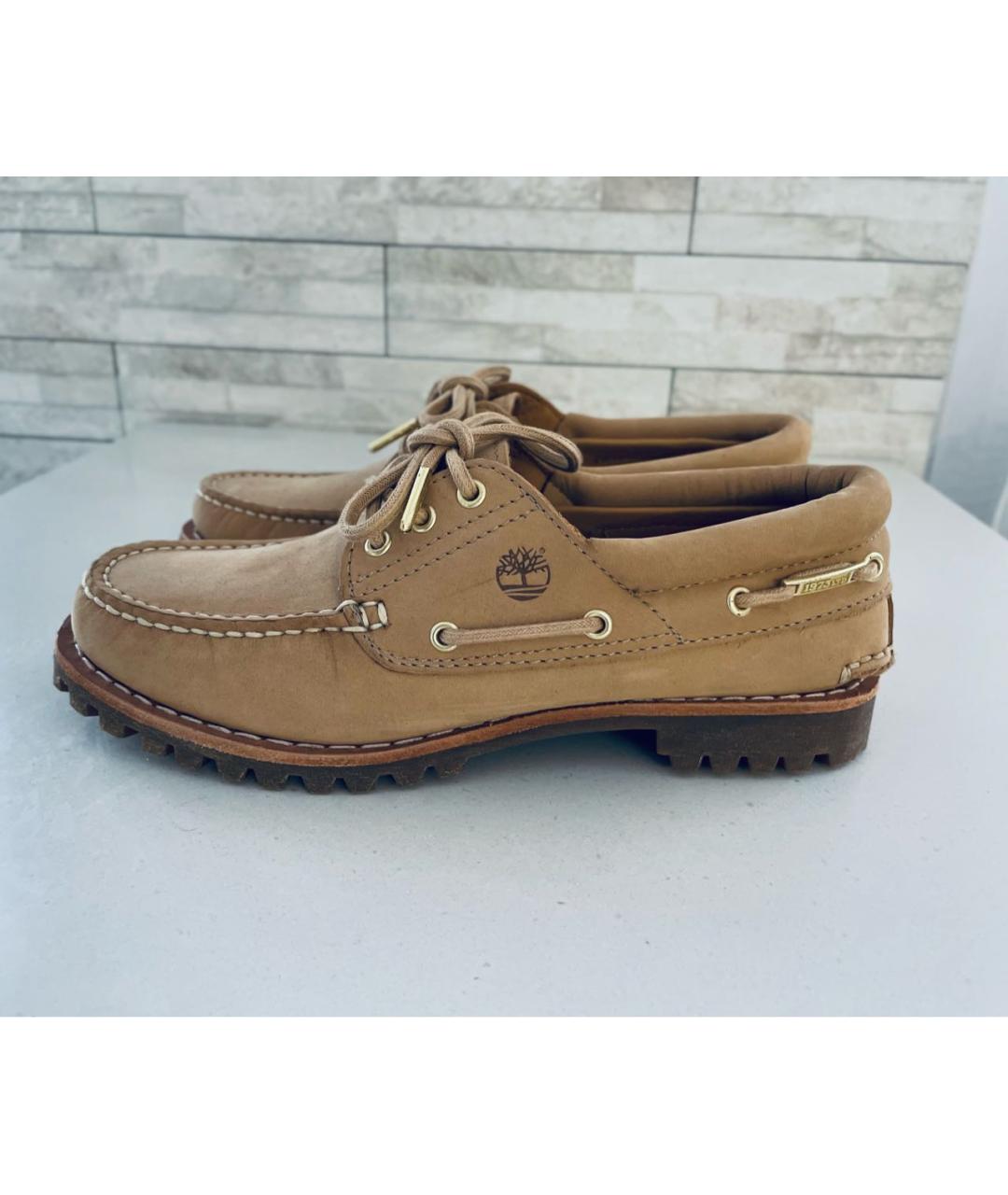 TIMBERLAND Бежевые кожаные мокасины, фото 8