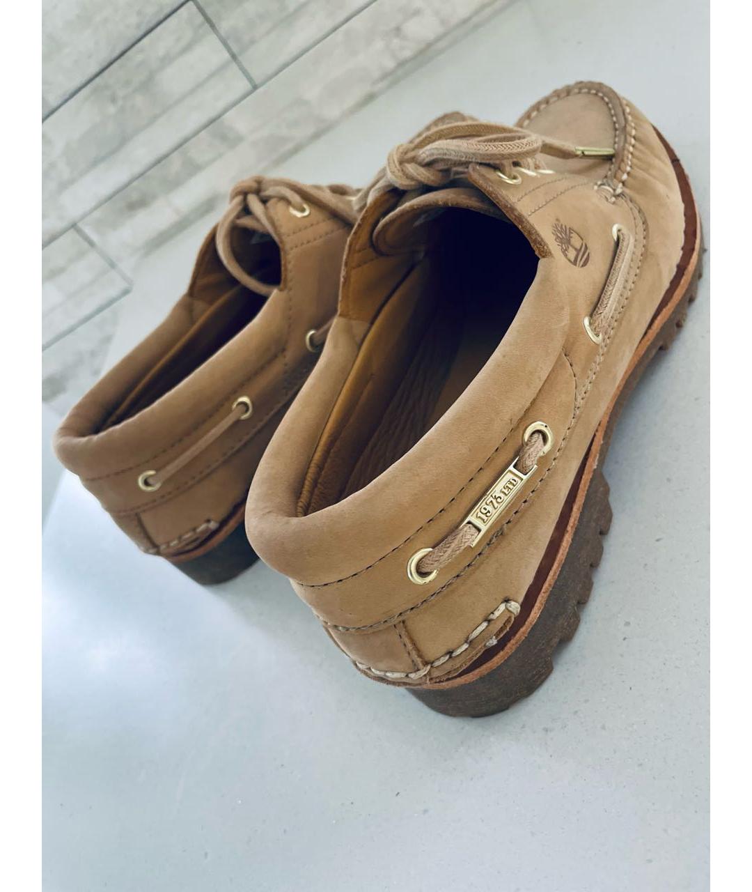 TIMBERLAND Бежевые кожаные мокасины, фото 3