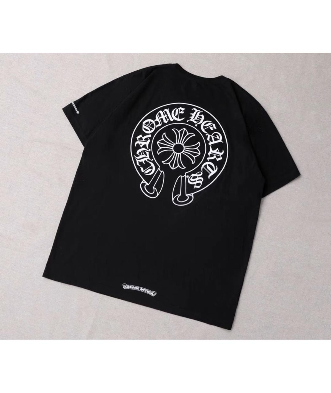 CHROME HEARTS Черная хлопковая футболка, фото 2