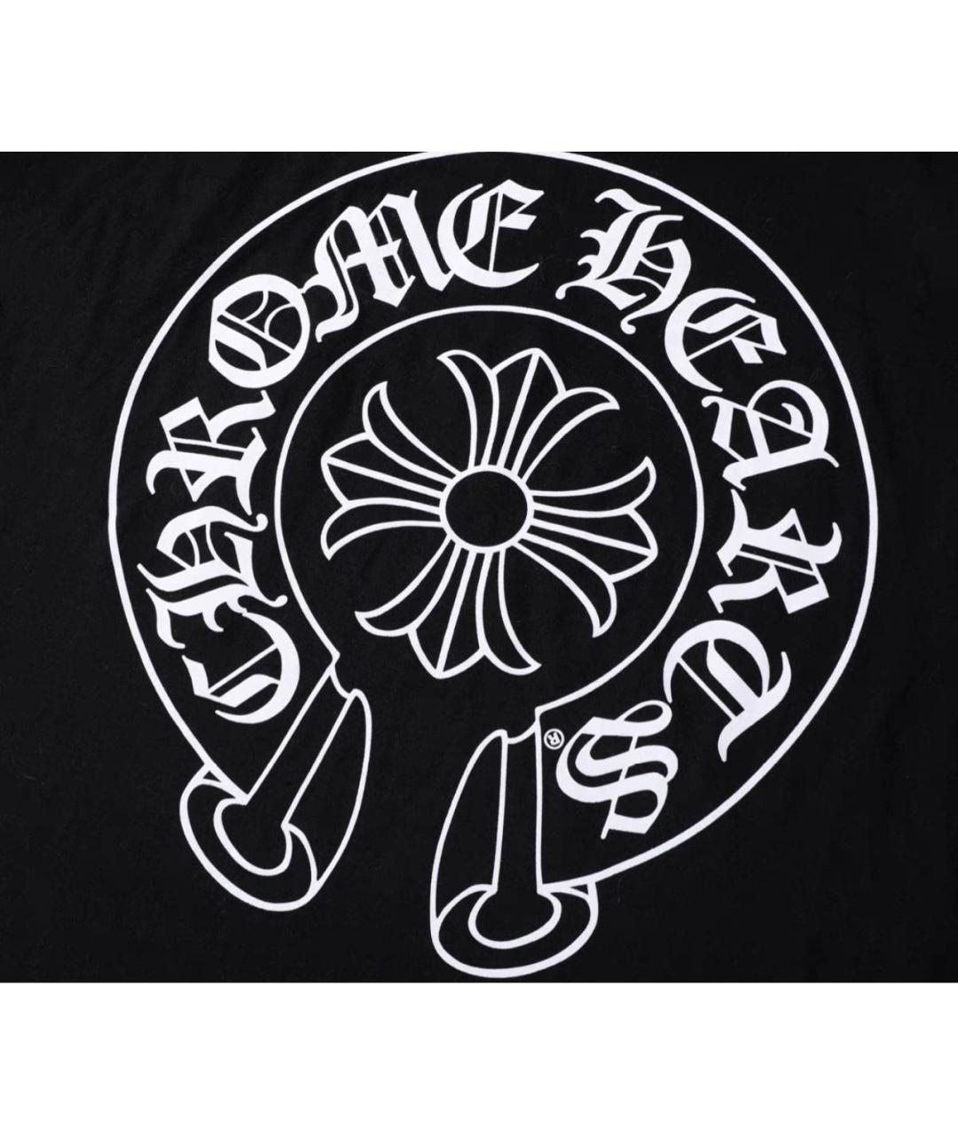 CHROME HEARTS Черная хлопковая футболка, фото 3
