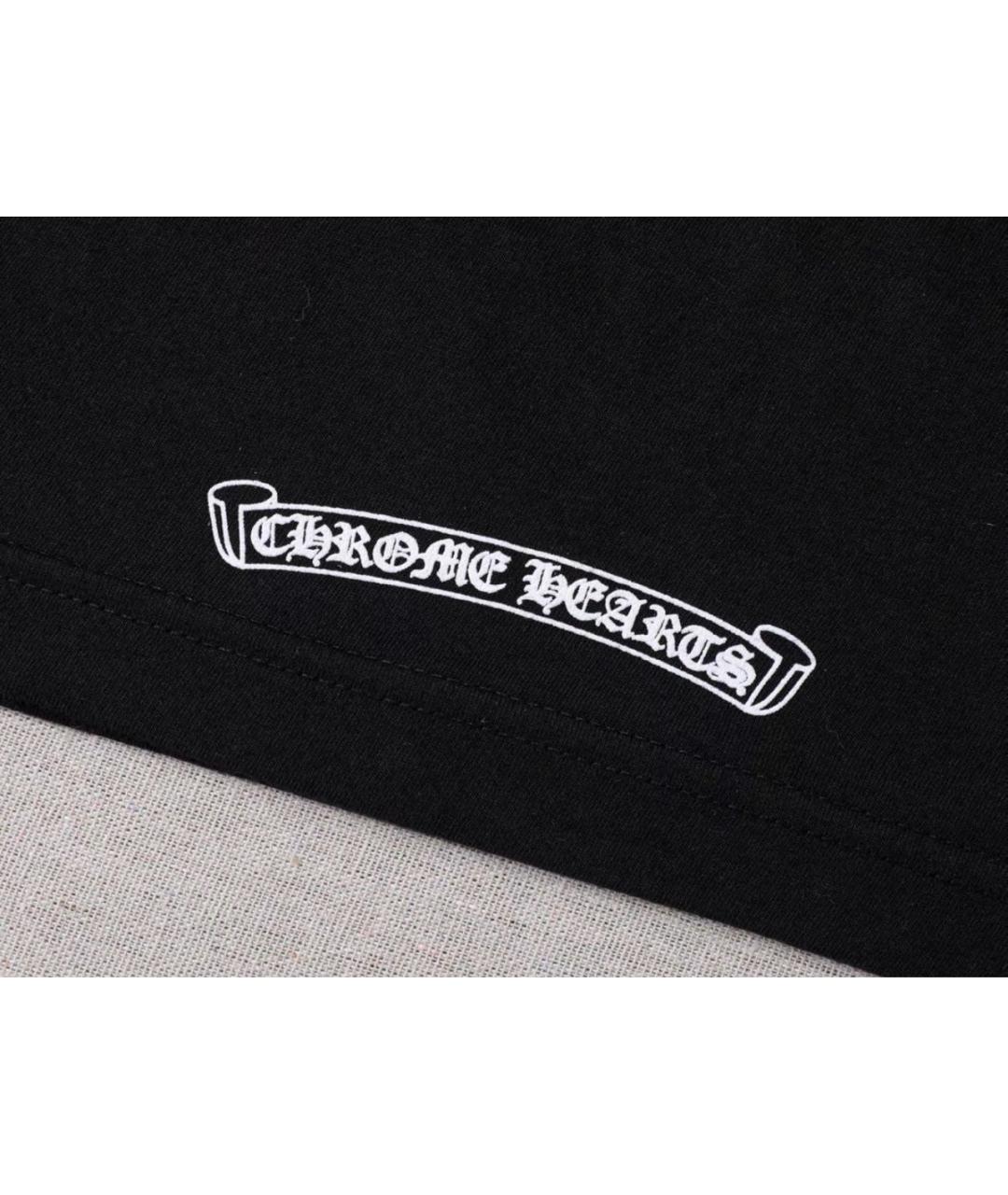 CHROME HEARTS Черная хлопковая футболка, фото 4