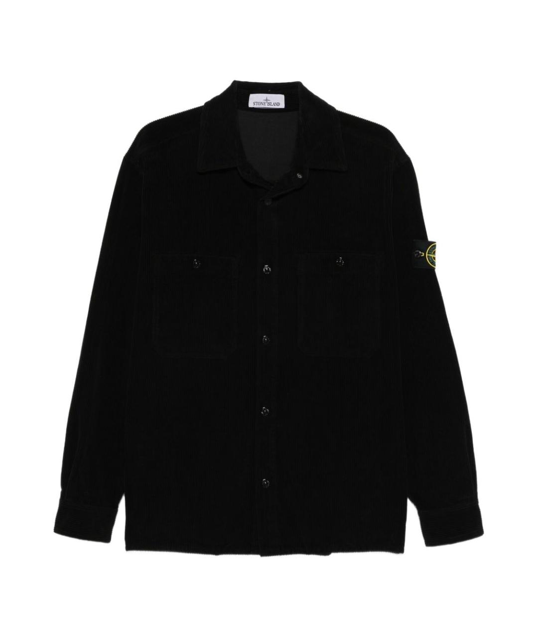STONE ISLAND Черная хлопковая кэжуал рубашка, фото 1