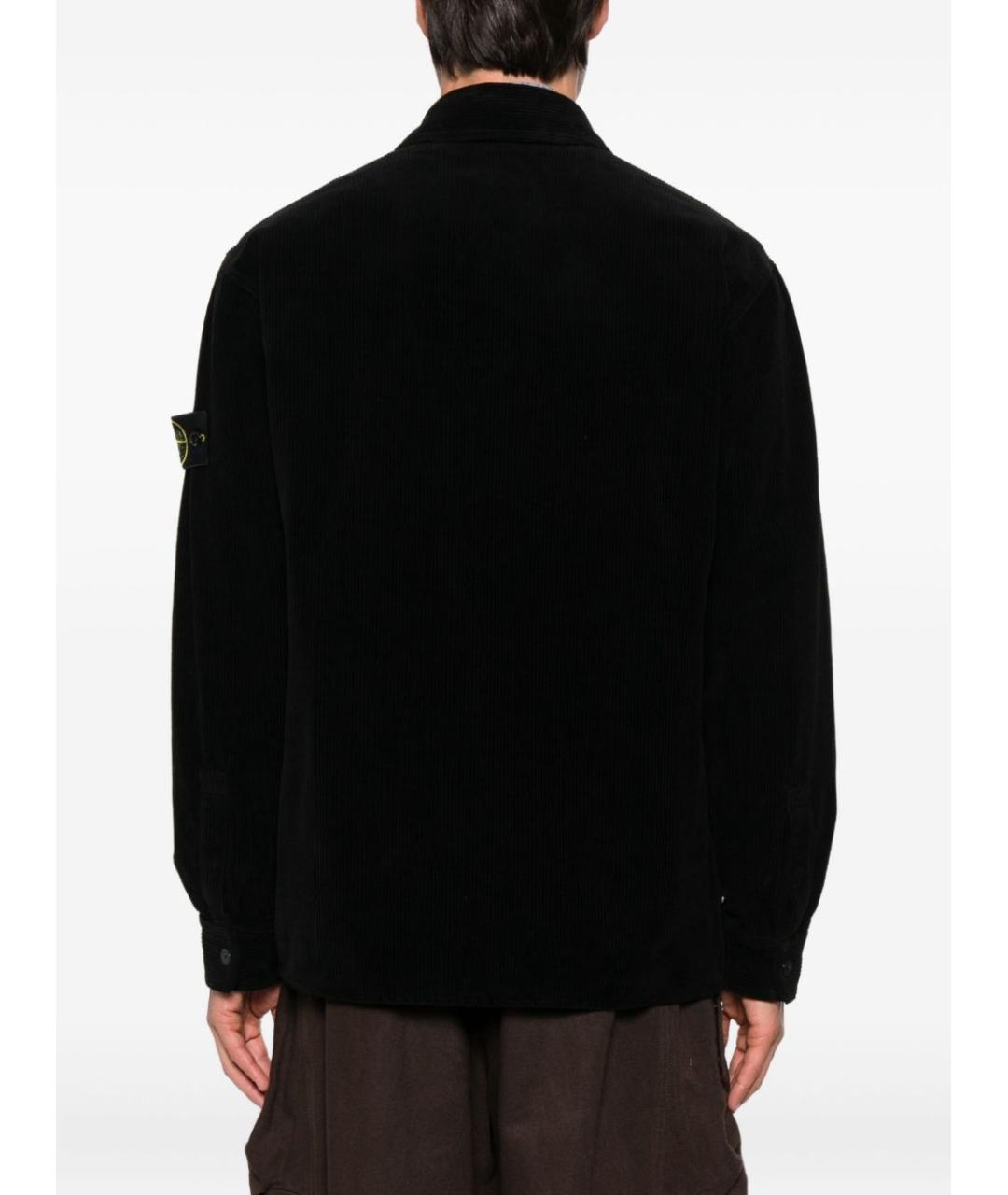 STONE ISLAND Черная хлопковая кэжуал рубашка, фото 4