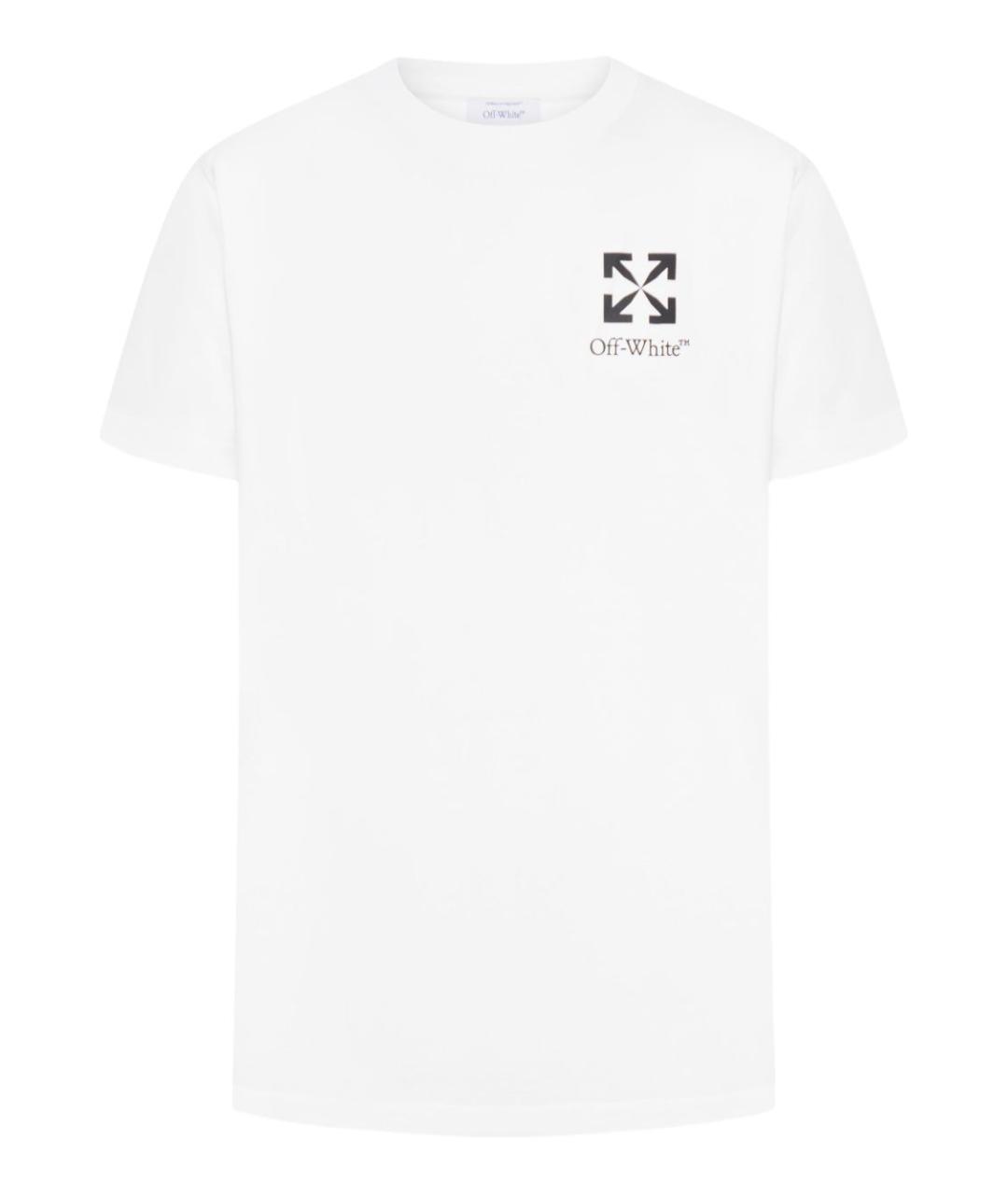 OFF-WHITE Белая хлопковая футболка, фото 1