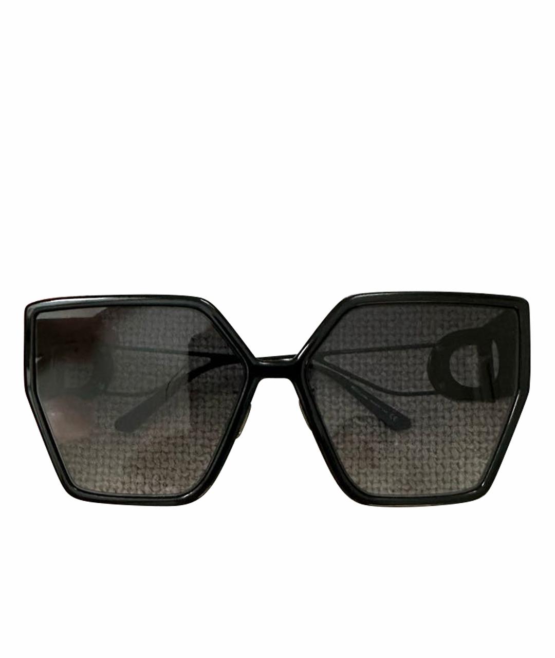 CHRISTIAN DIOR Черные пластиковые солнцезащитные очки, фото 1
