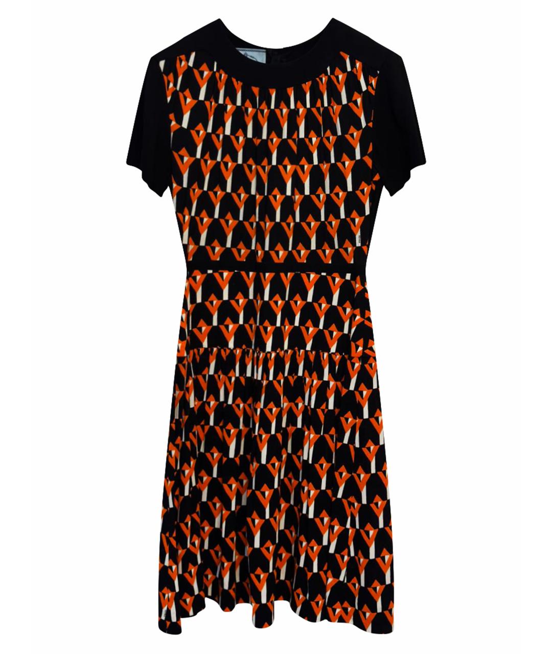 PRADA Мульти вискозное коктейльное платье, фото 1