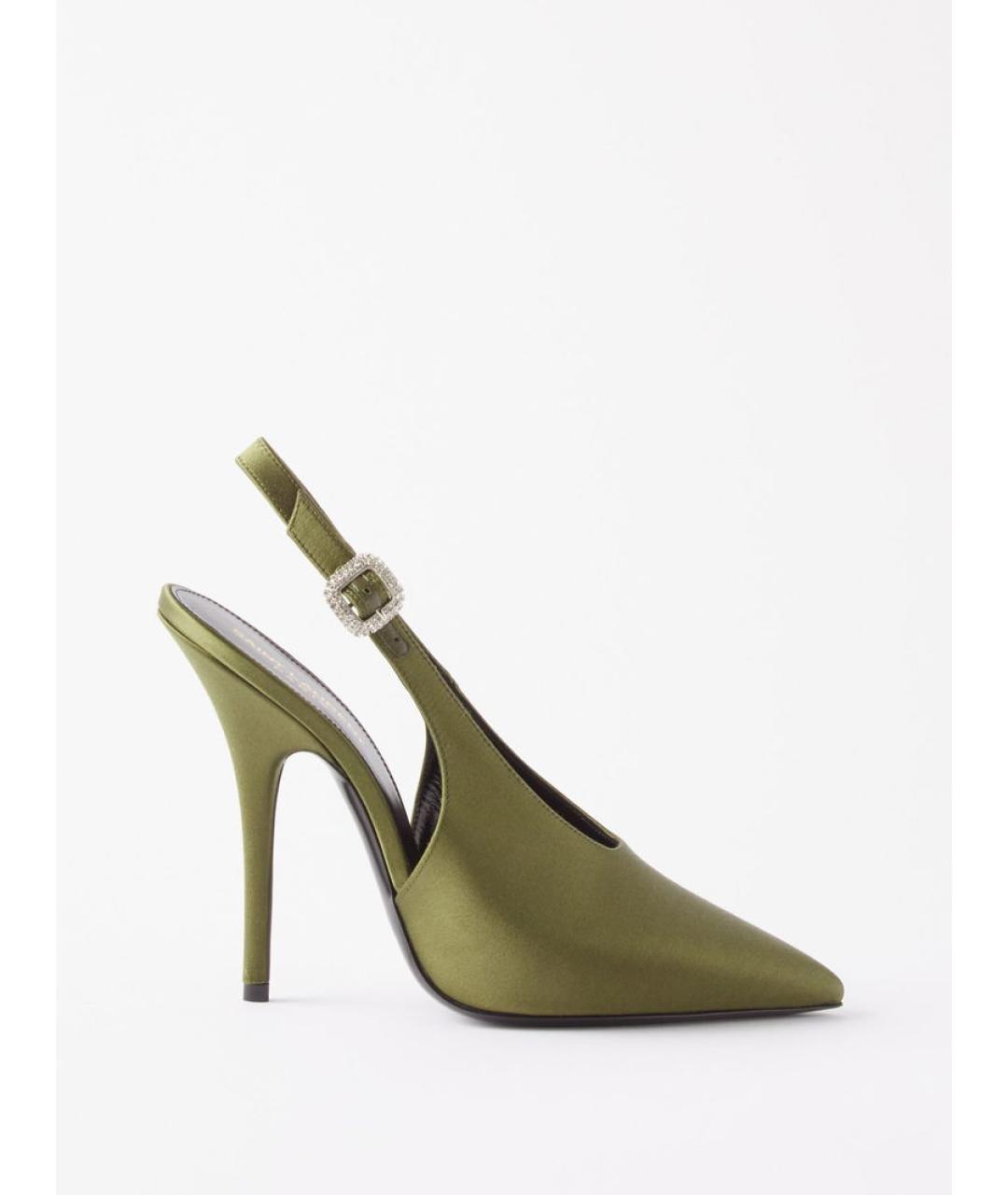 SAINT LAURENT Хаки мюли, фото 6