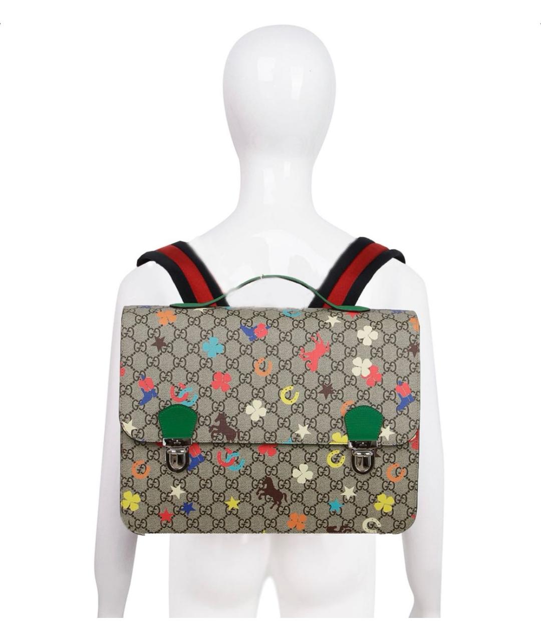 GUCCI KIDS Коричневый рюкзак, фото 3