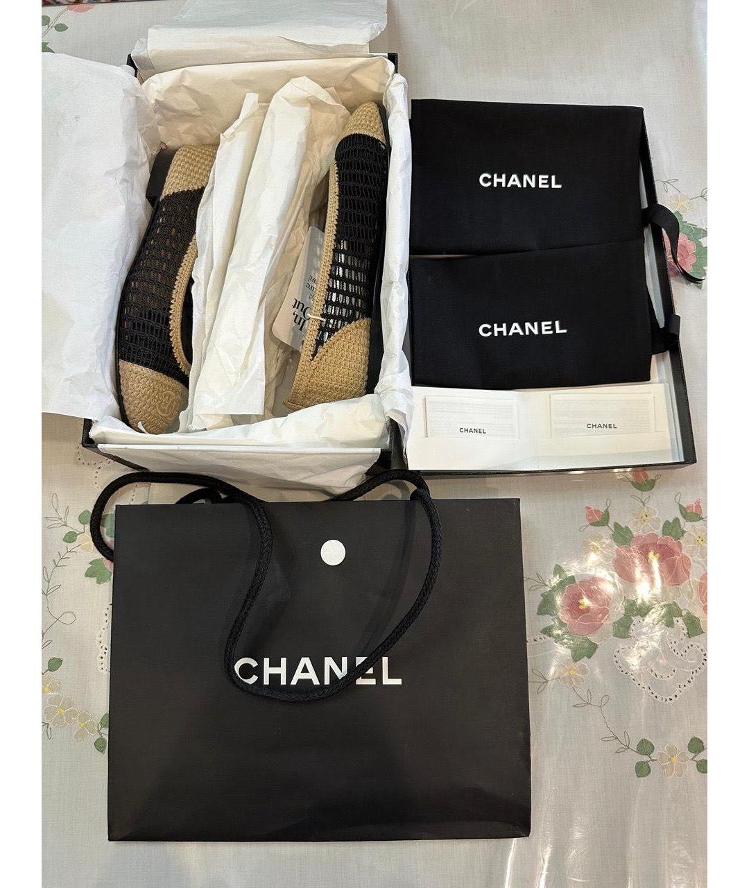 CHANEL Черные балетки, фото 5