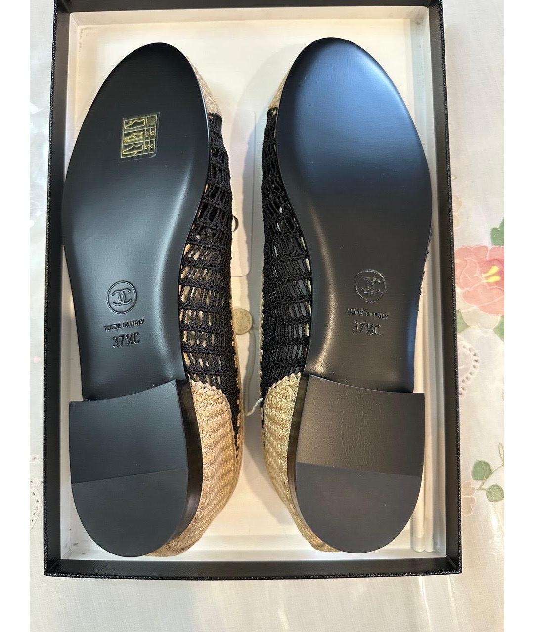 CHANEL Черные балетки, фото 6