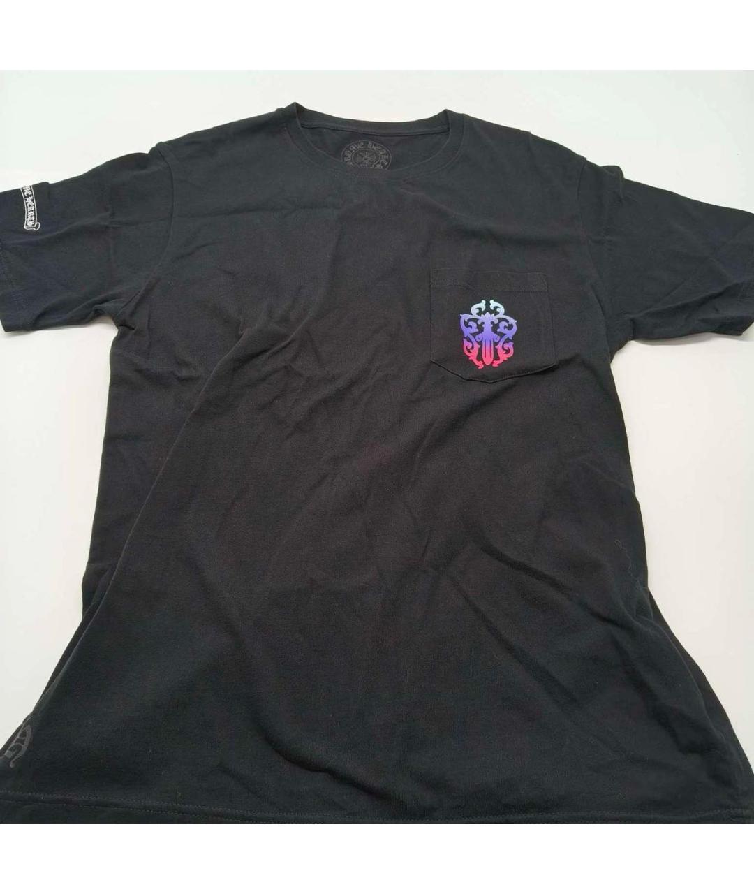 CHROME HEARTS Черная хлопковая футболка, фото 2