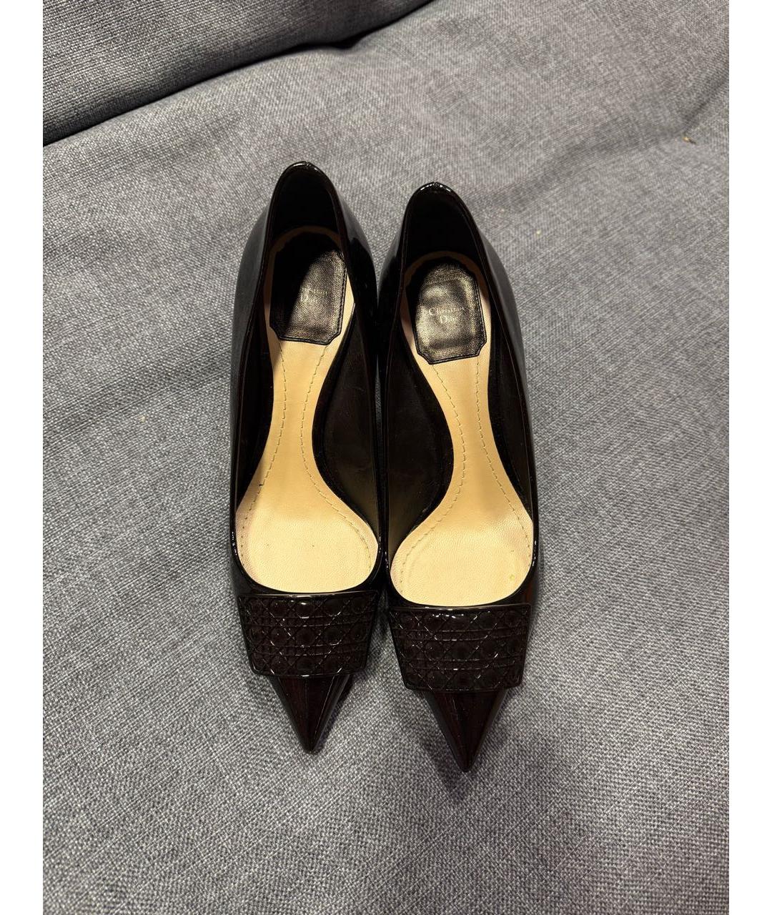 CHRISTIAN DIOR Черные туфли из лакированной кожи, фото 2