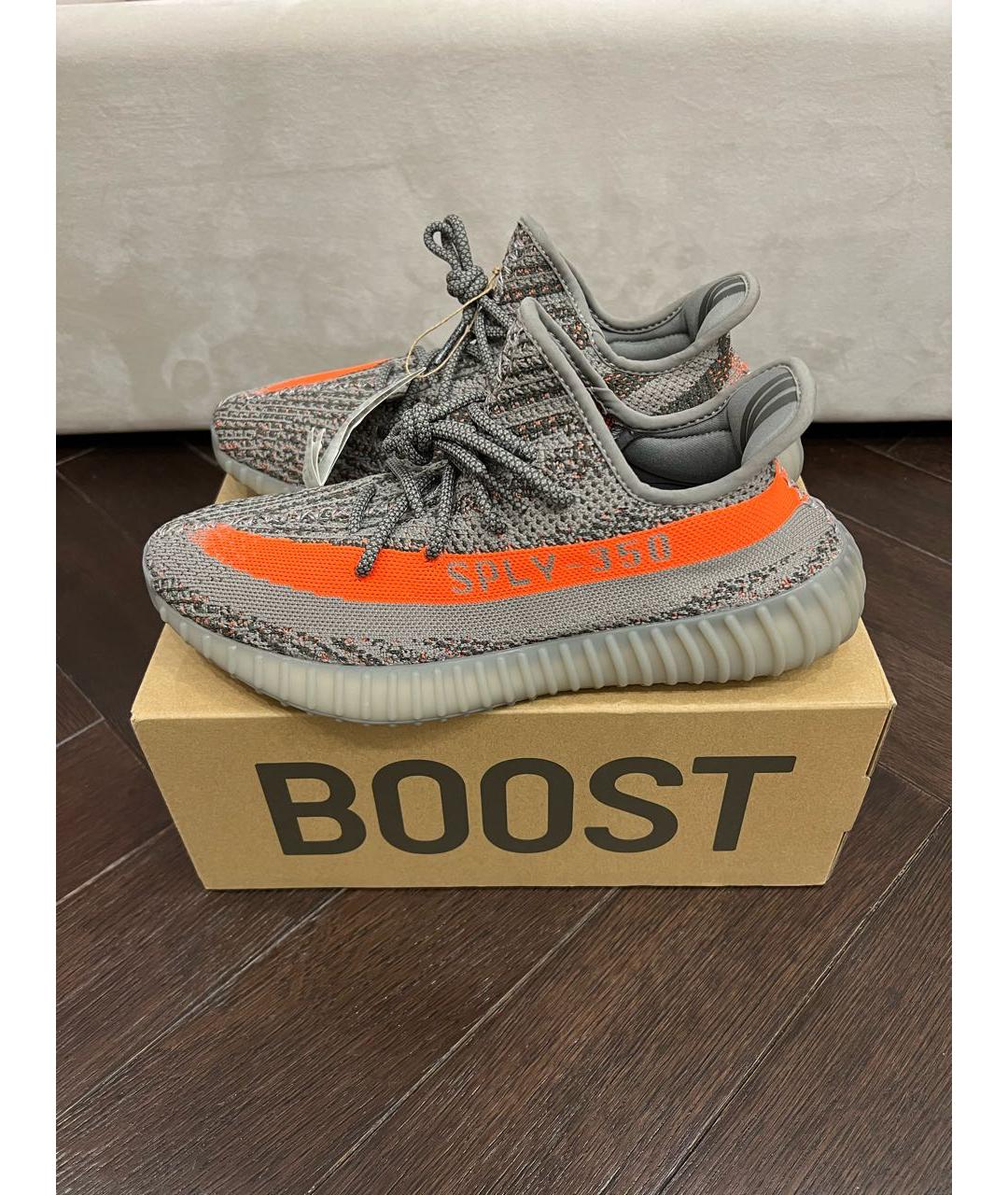 ADIDAS YEEZY Антрацитовые низкие кроссовки / кеды, фото 6