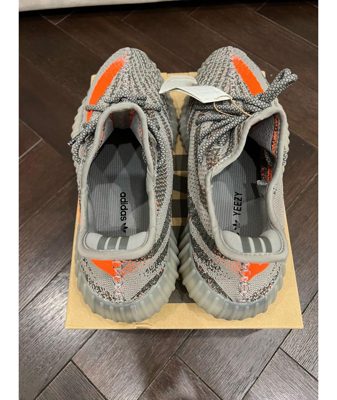 ADIDAS YEEZY Антрацитовые низкие кроссовки / кеды, фото 2