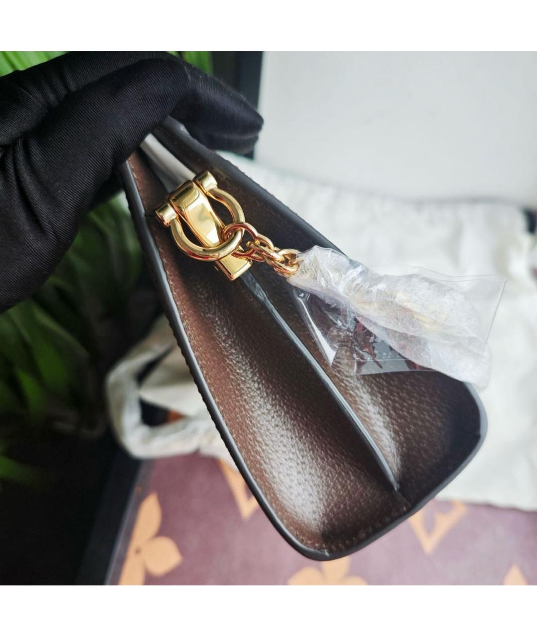GUCCI Коричневая кожаная сумка через плечо, фото 6