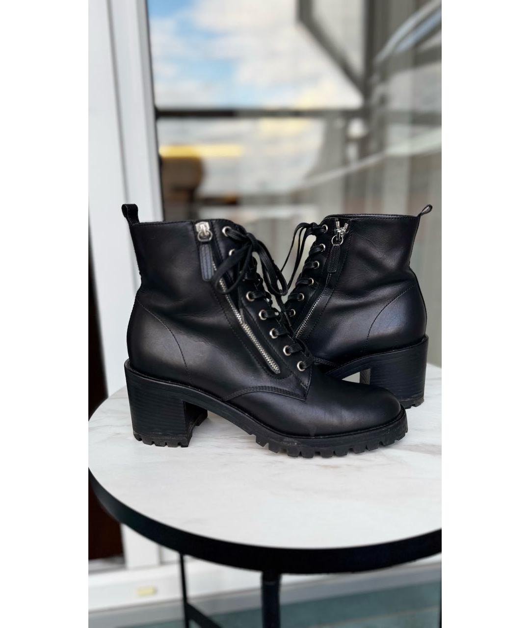 GIANVITO ROSSI Черные кожаные ботинки, фото 4