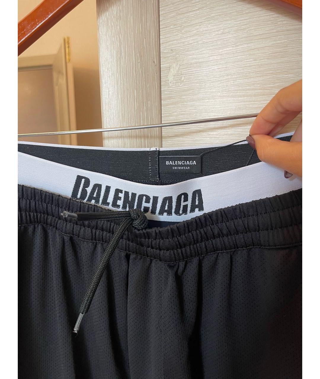 BALENCIAGA Черные синтетические шорты, фото 3
