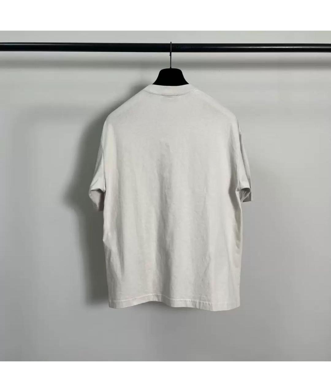 BALENCIAGA Белая хлопковая футболка, фото 3