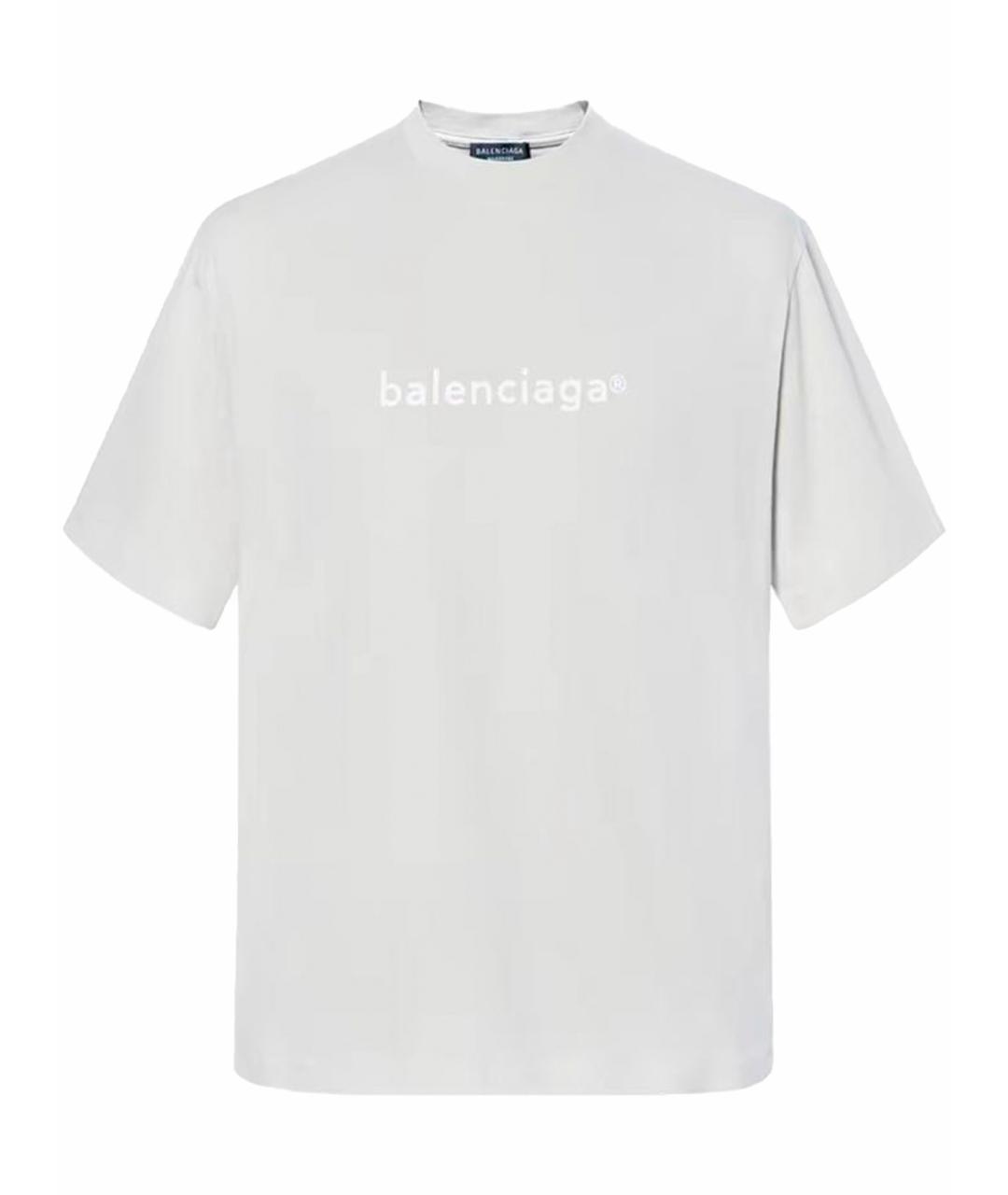 BALENCIAGA Белая хлопковая футболка, фото 1