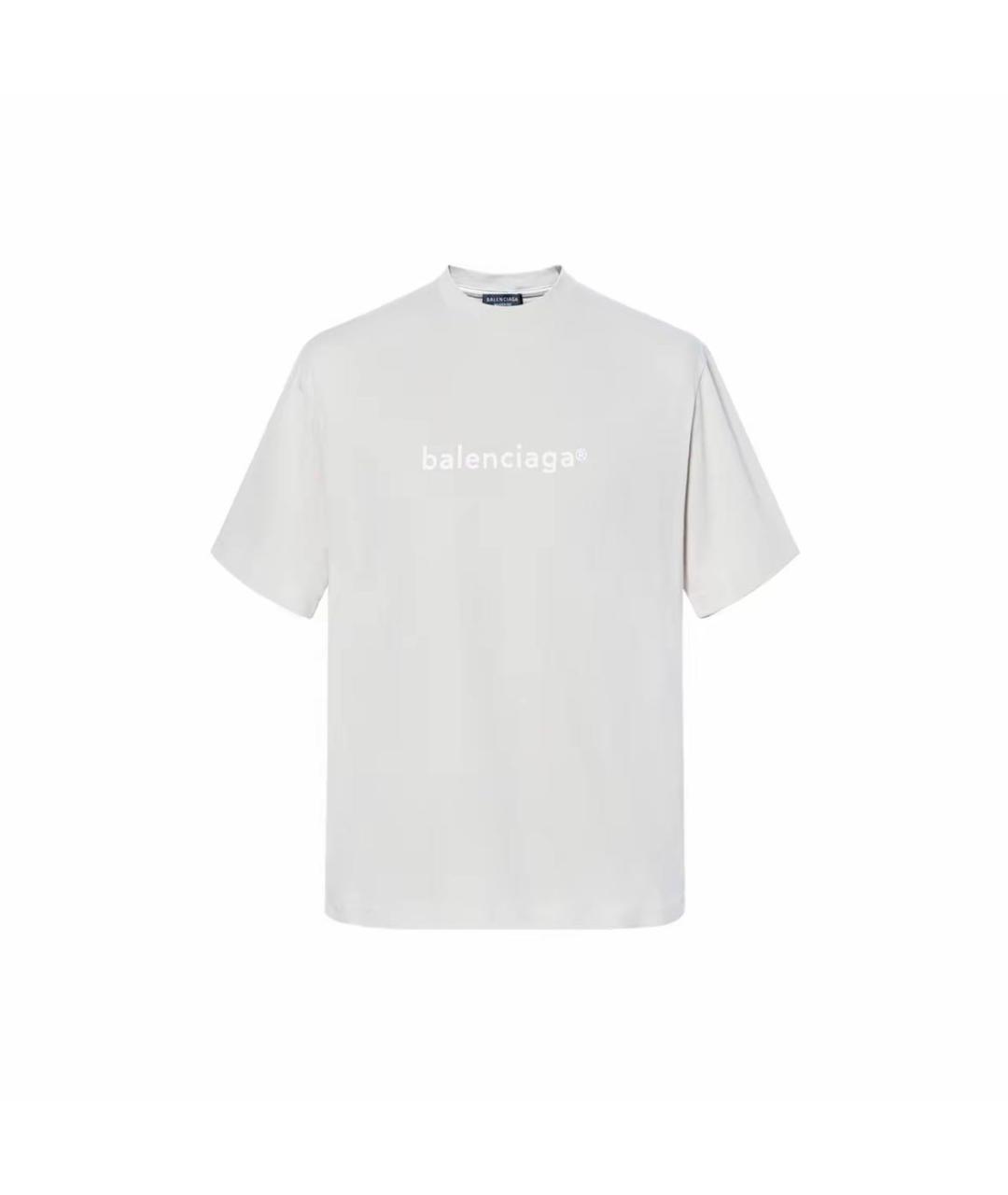 BALENCIAGA Белая хлопковая футболка, фото 4