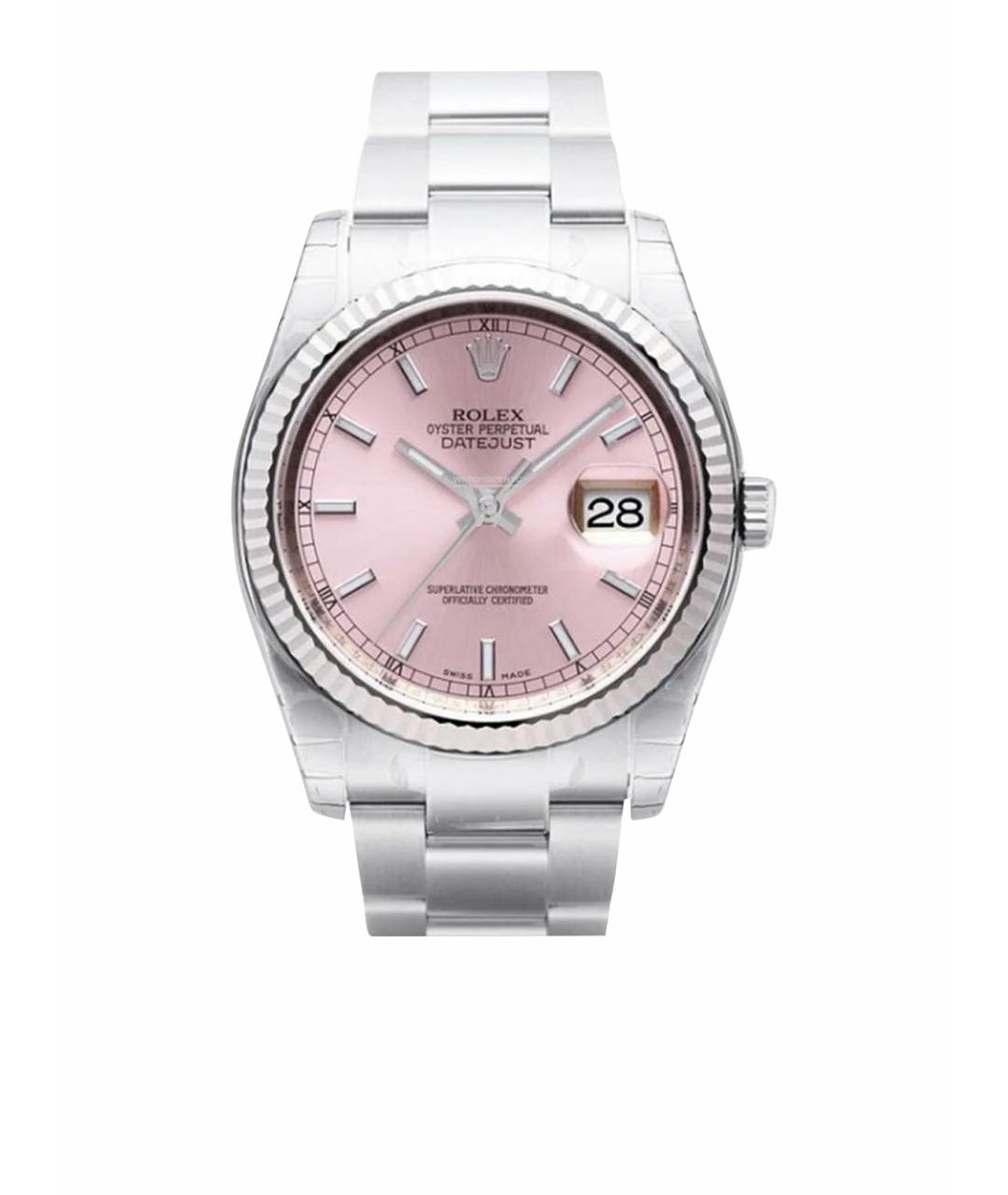 ROLEX Розовые часы из белого золота, фото 6