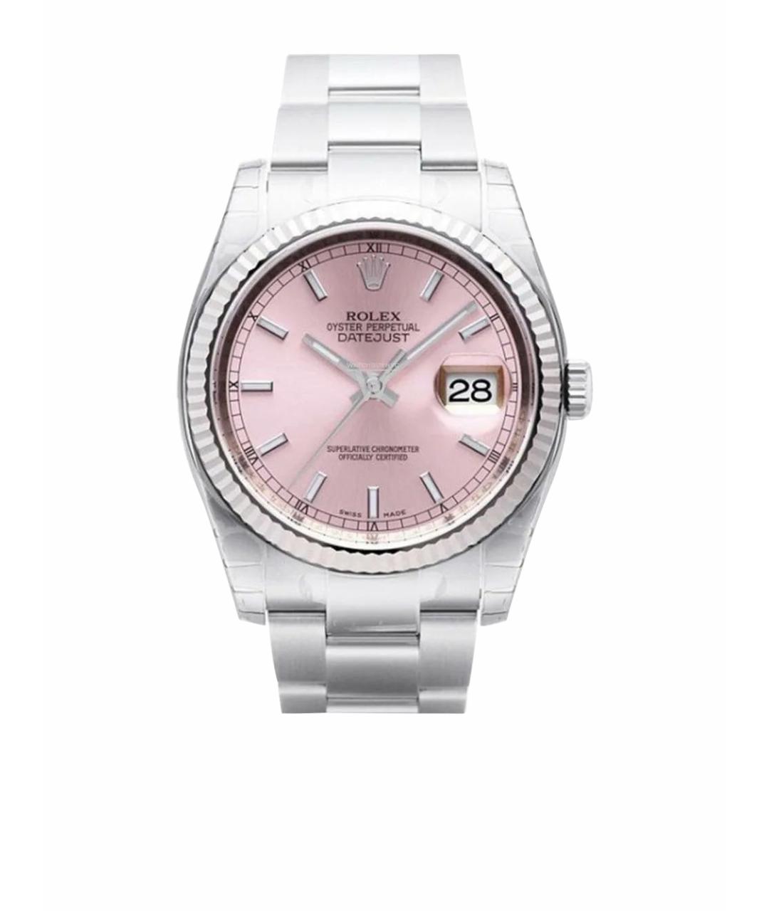 ROLEX Розовые часы из белого золота, фото 1