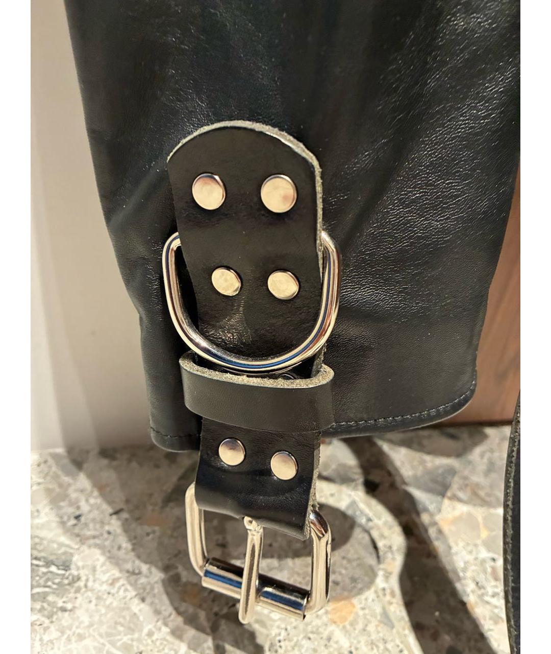 VETEMENTS Черная кожаная куртка, фото 5