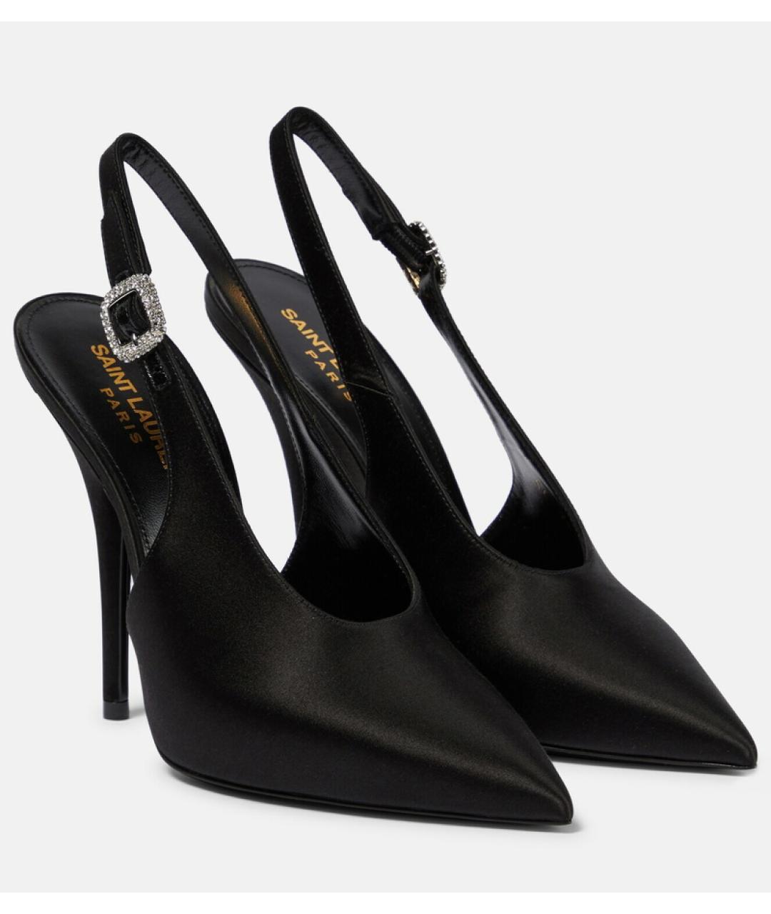 SAINT LAURENT Черные мюли, фото 2