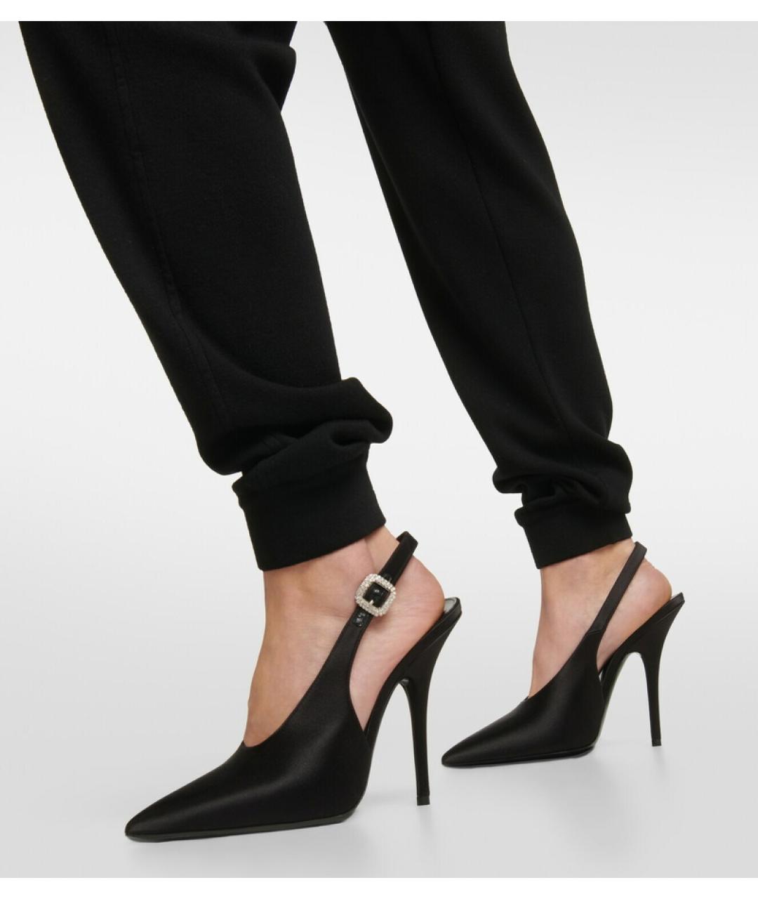 SAINT LAURENT Черные мюли, фото 6