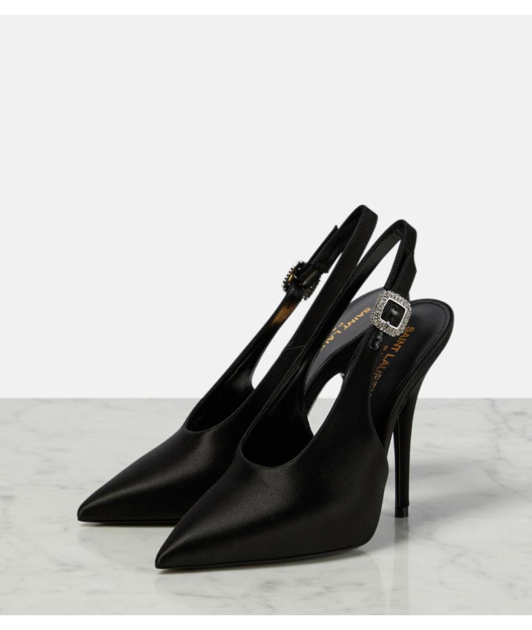 SAINT LAURENT Черные мюли, фото 4