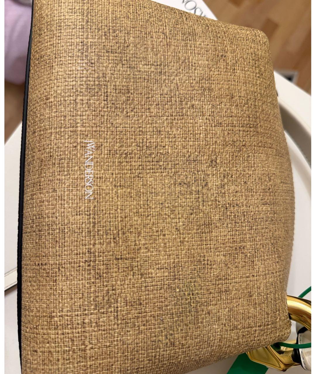 J.W.ANDERSON Бежевая кожаная сумка через плечо, фото 3