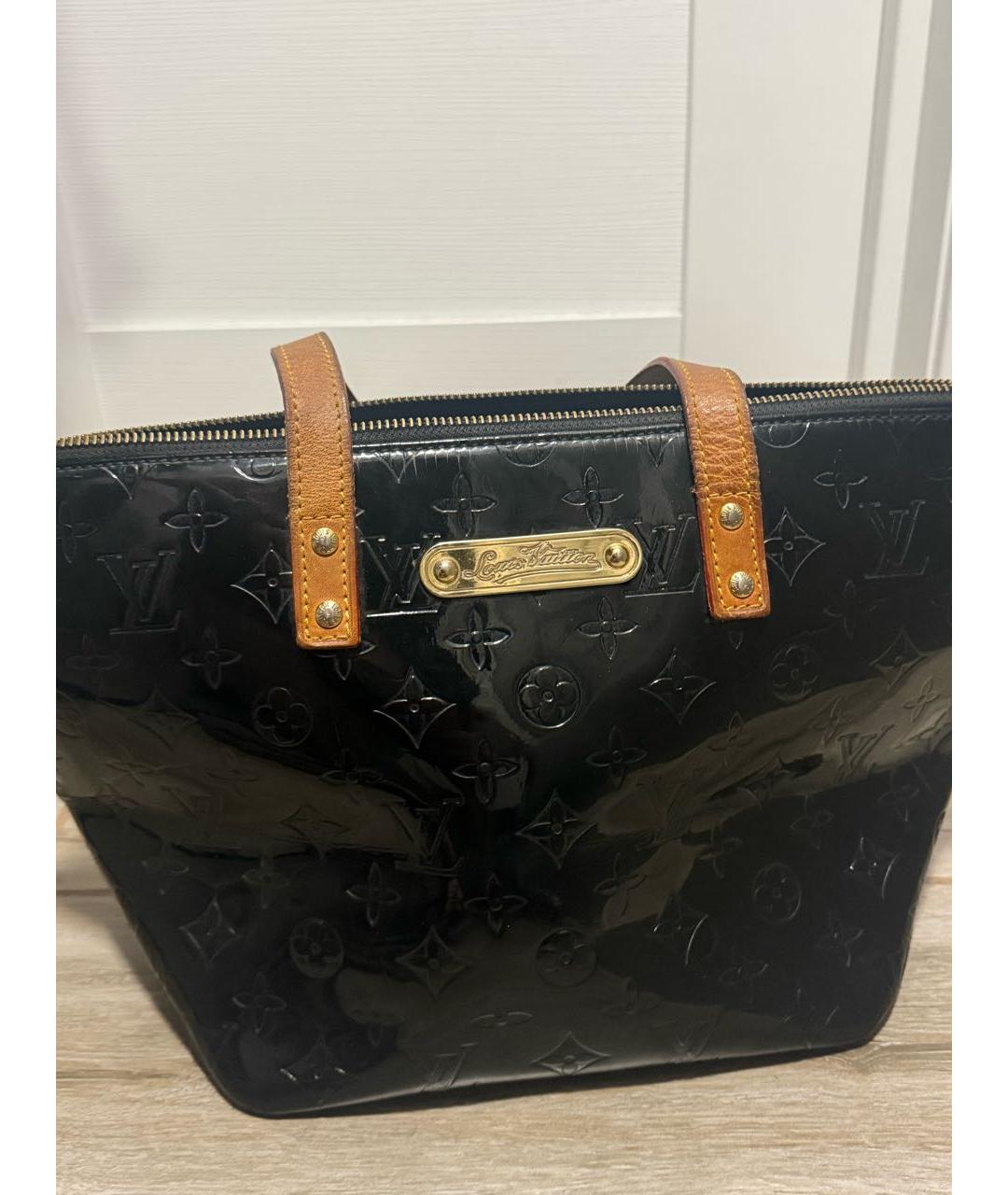 LOUIS VUITTON Черная сумка тоут из лакированной кожи, фото 3