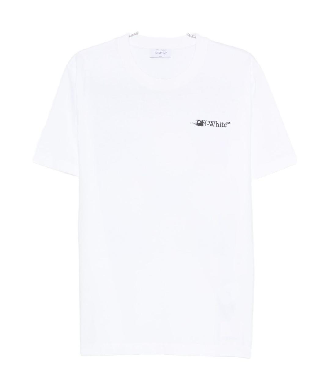 OFF-WHITE Белая хлопковая футболка, фото 1