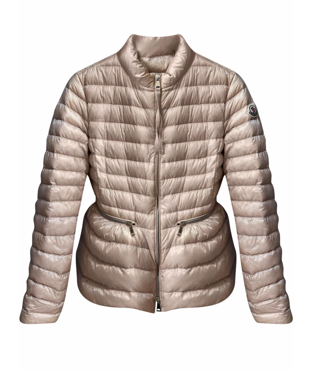 MONCLER Розовая полиамидовая куртка, фото 1