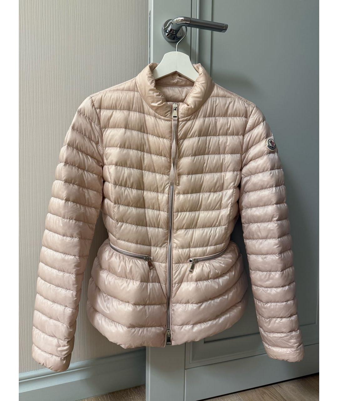 MONCLER Розовая полиамидовая куртка, фото 7