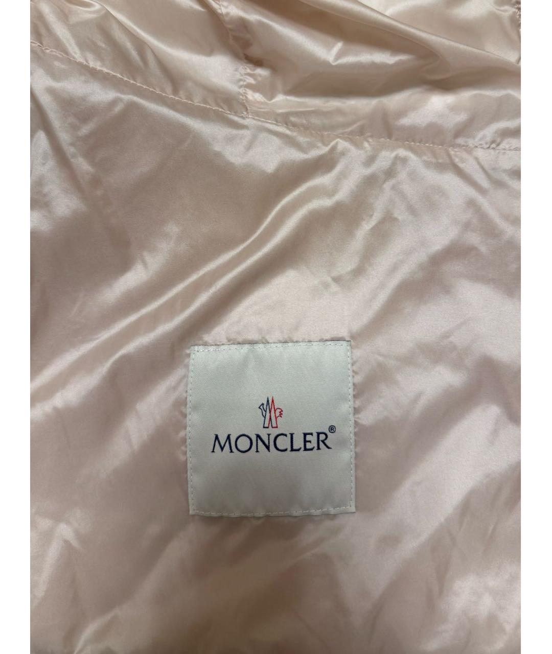 MONCLER Розовая полиамидовая куртка, фото 3