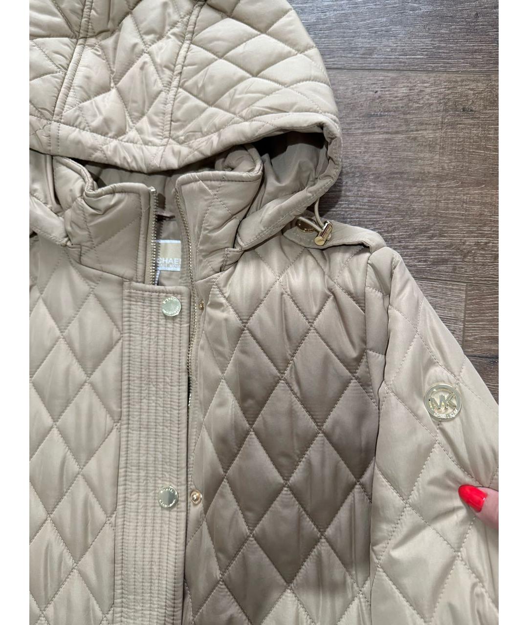 MICHAEL MICHAEL KORS Бежевая полиэстеровая куртка, фото 3