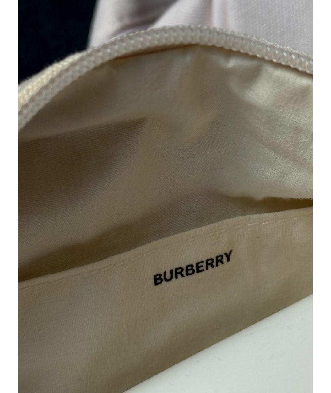 BURBERRY Бежевая хлопковая косметичка, фото 4