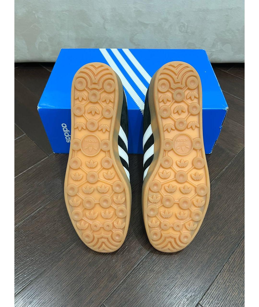 ADIDAS Черные замшевые низкие кроссовки / кеды, фото 4